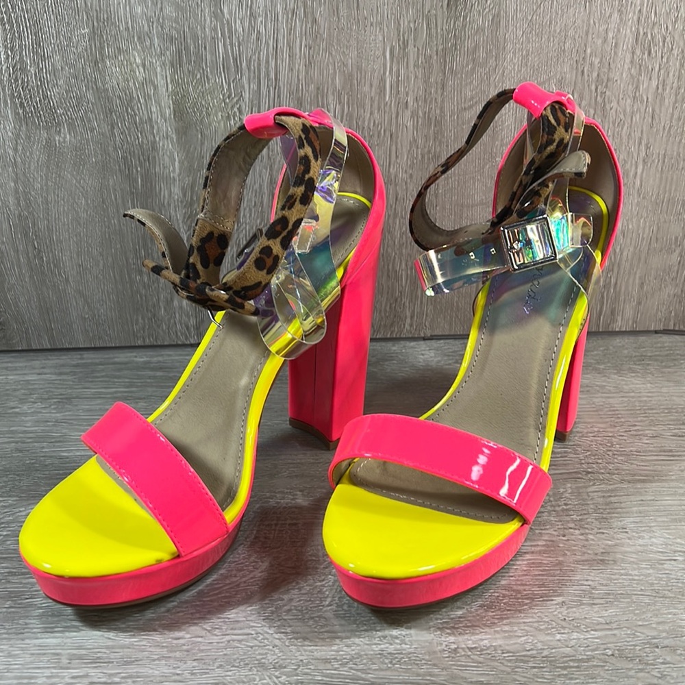 Lemonade 5” heel yellow and pink